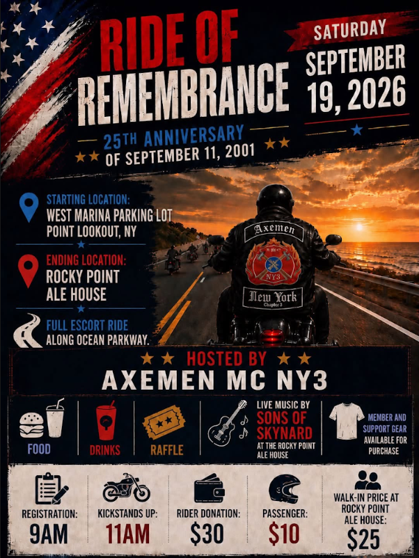 Ride of Remembrance 25th Anniversary of September 11, 2001
