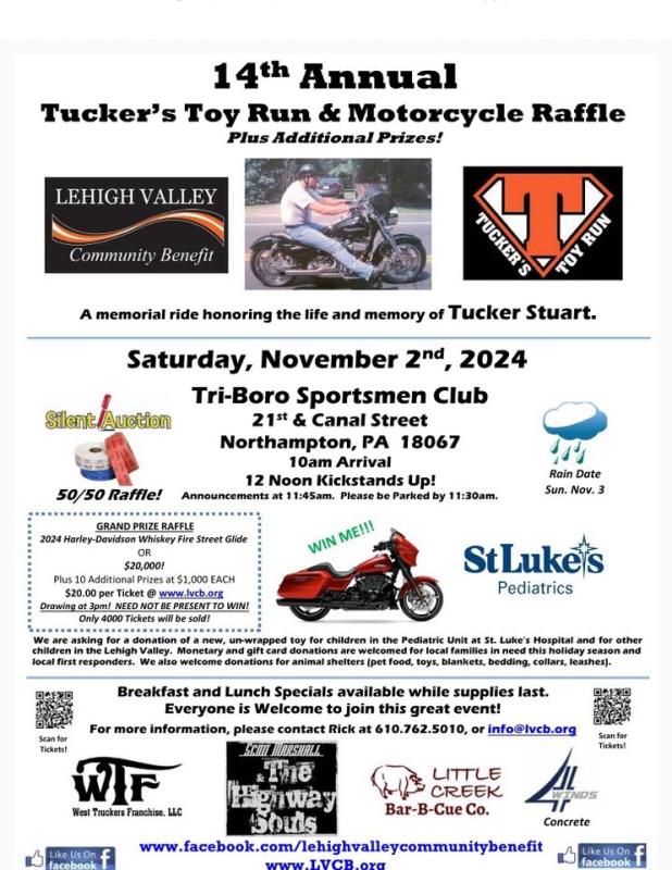 2024 Tucker’s Toy Run and Motorcycle Raffle