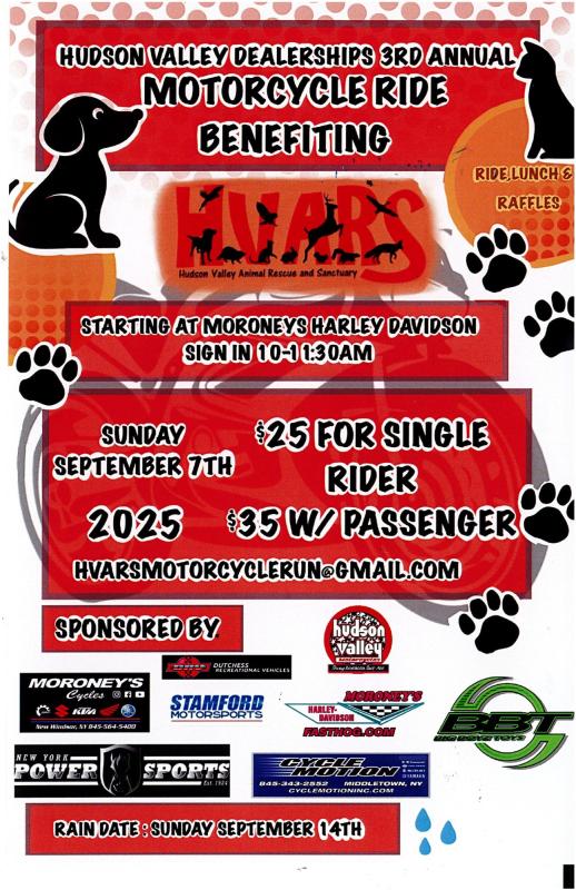 Hudson Valley 3rd Charity Annual Motorcycle Ride