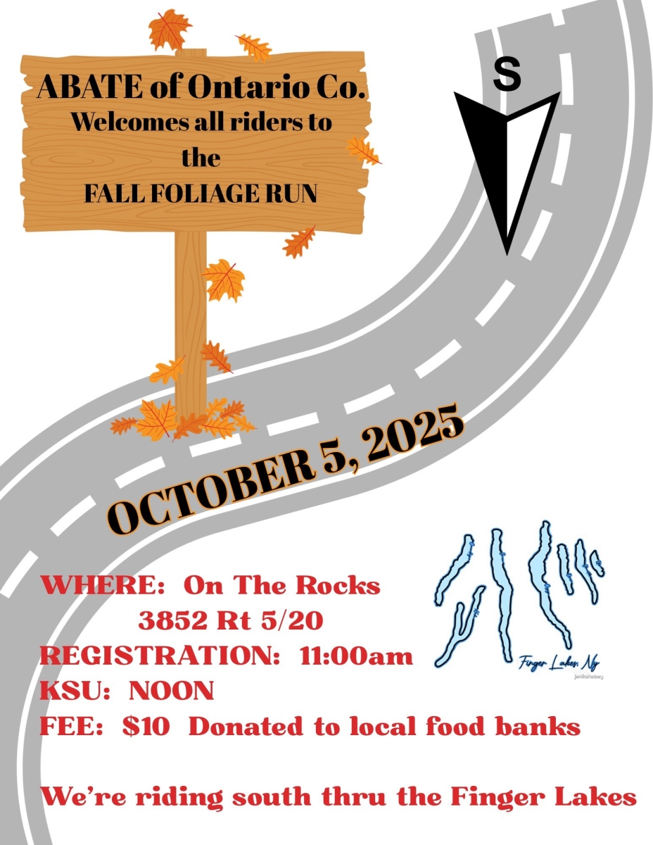 ABATE of Ontario Co. Fall Foliage Run