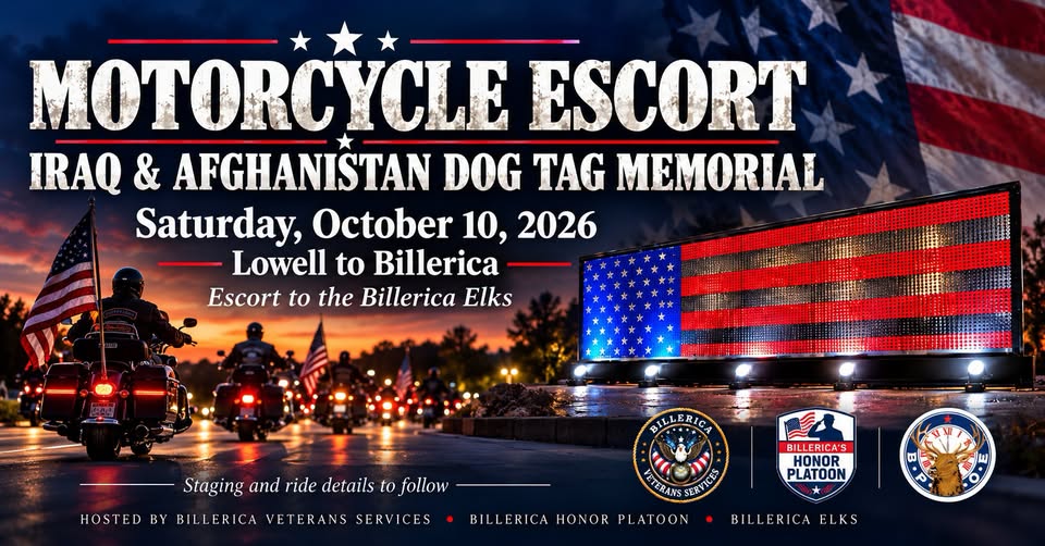 Motorcycle Escort - Iraq & Afghanistan Dog Tag Memorial