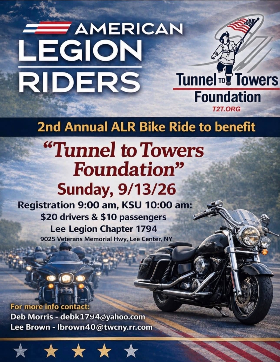 American Legion Riders 2nd Annual ALR Bike Ride to Benefit 